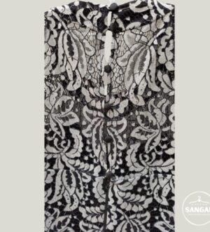 Vestido Alfaiataria Preto e Branco - Tamanho M