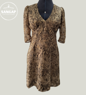 Vestido feminino estampa animal print Tamanho P