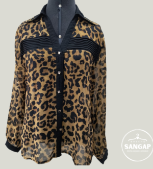 Camisa feminina animal print W&Y - Tamanho P