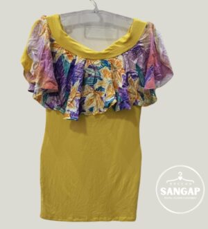 Vestido amarelo ciganinha