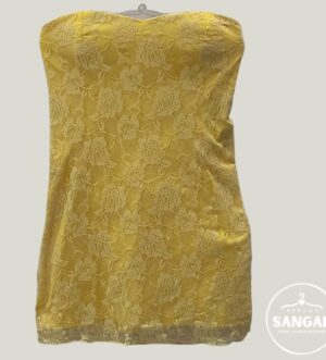 Vestido amarelo com renda