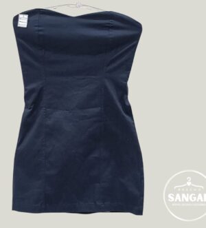 Vestido feminino tomara que caia azul marinho VYBORA Tamanho M