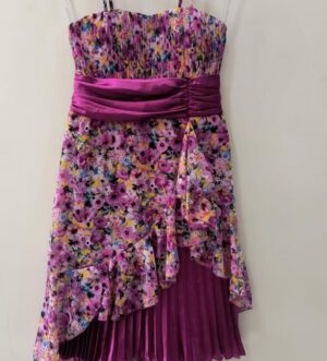 Vestido de festa feminino PINK com babados YUNIRE Tamanho M