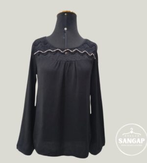 Blusa preta feminina EMELY - Tamanho P